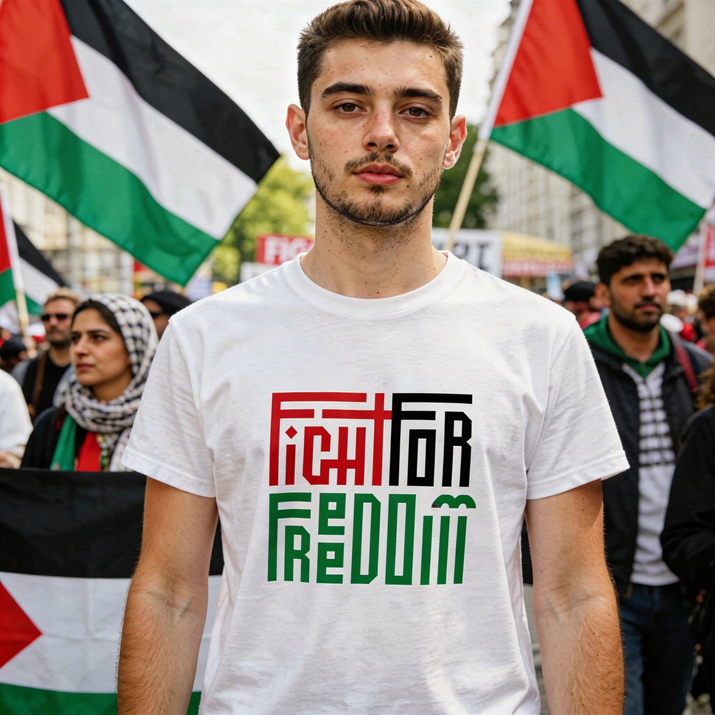 T-shirt classica unisex "Fight for Freedom"