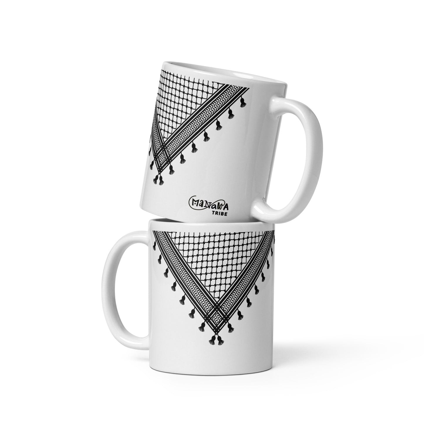Tazza bianca lucida con Kefiah