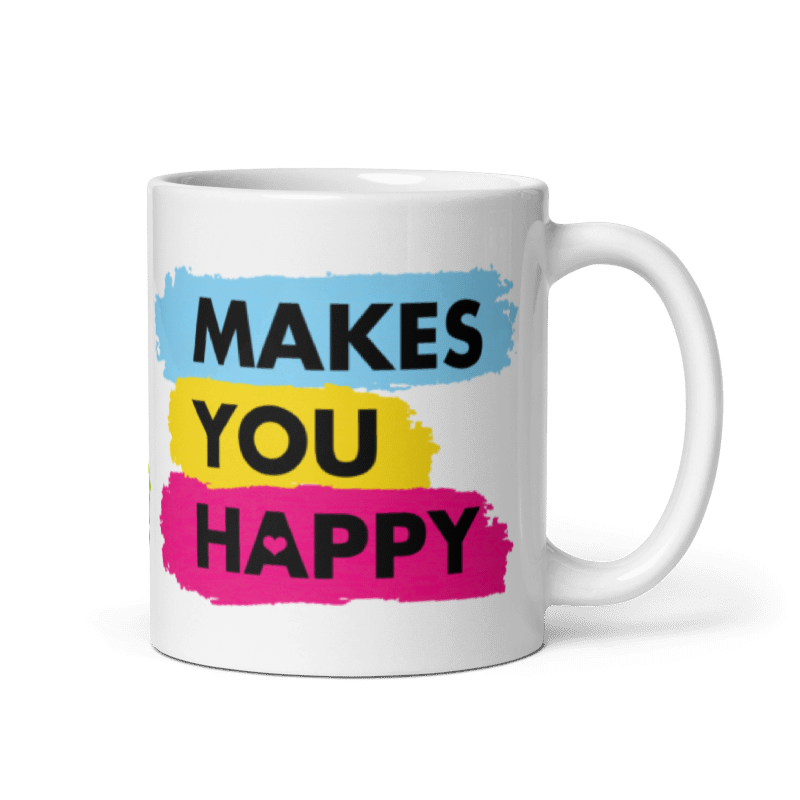 Tazza bianca "Do more of what makes you happy"