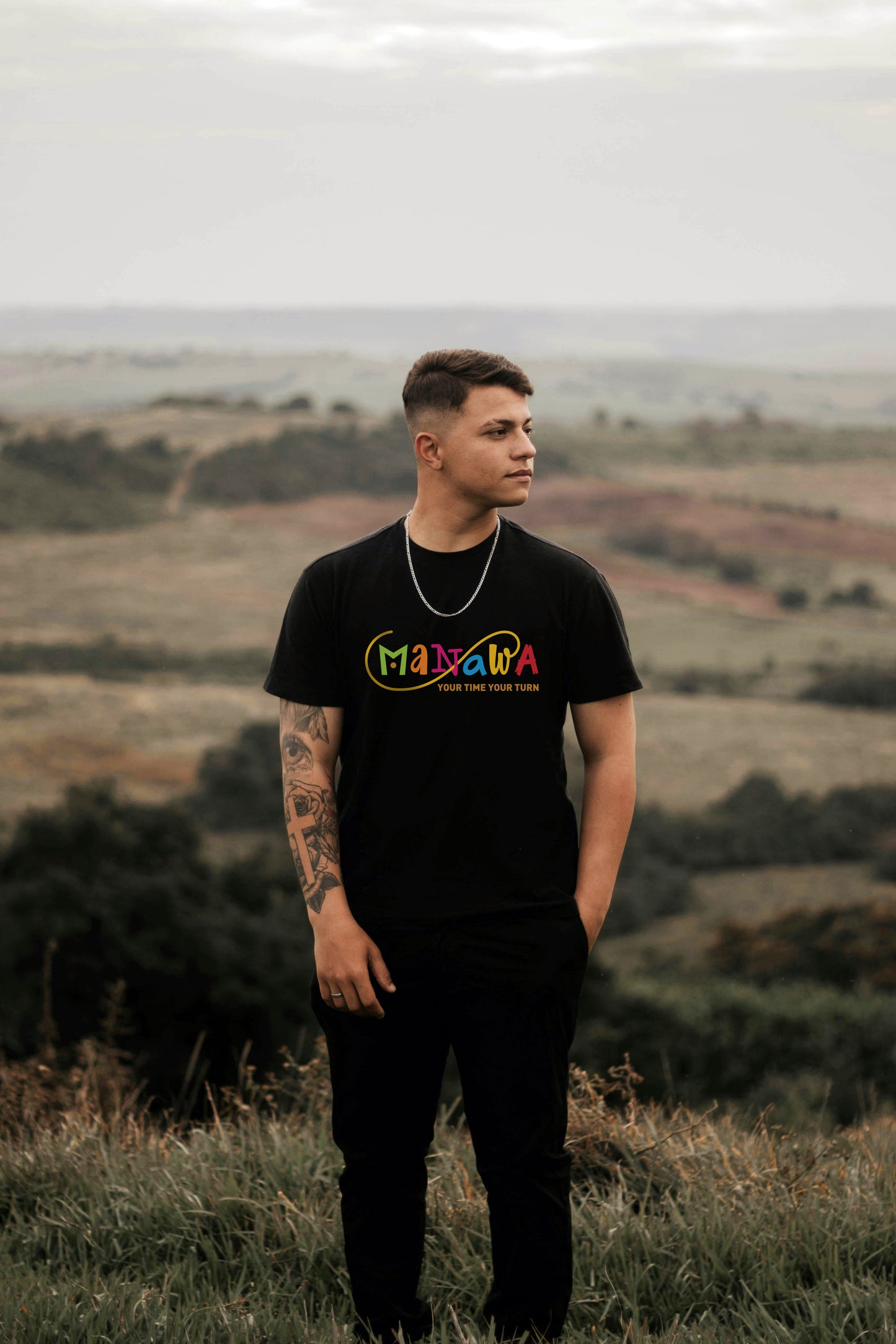 MANAWA your time your turn - T-shirt nera The Original 1ª edizione
