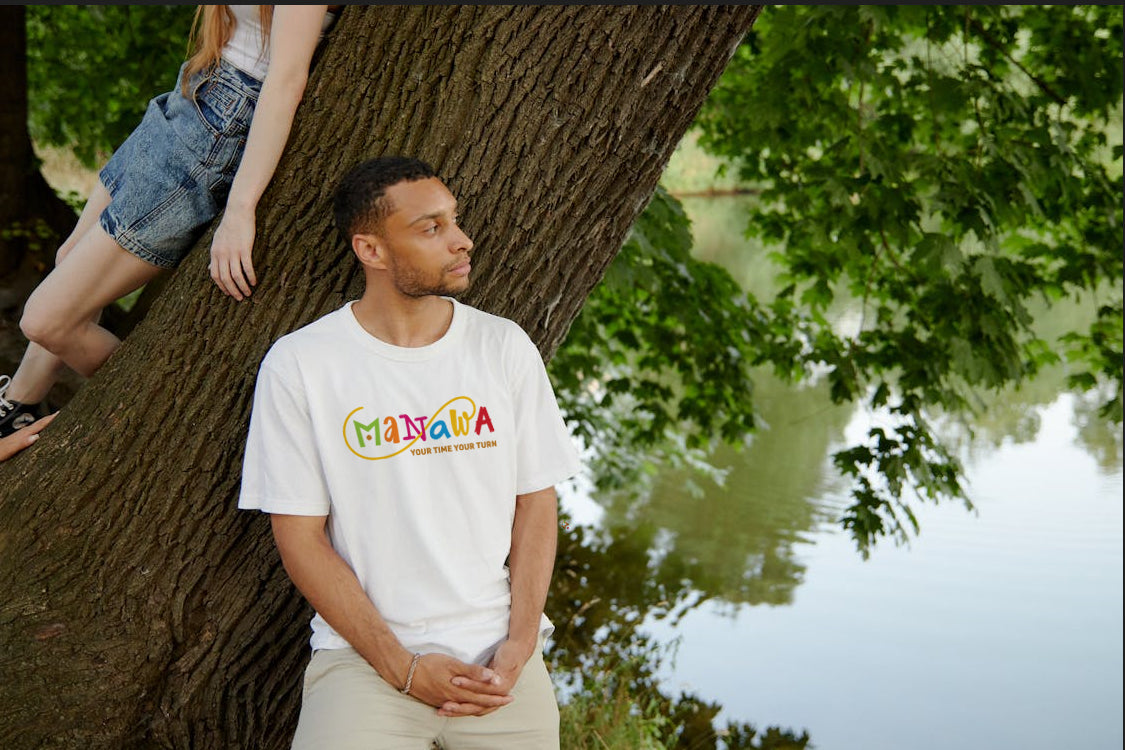 MANAWA your time your turn - T-shirt bianca  The Original 1ª edizione